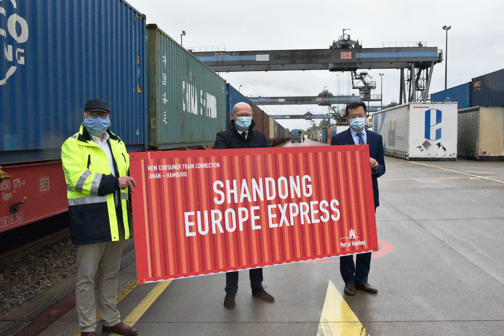 Smooth as silk: Shandong-Europe Express train debuts in Hamburg