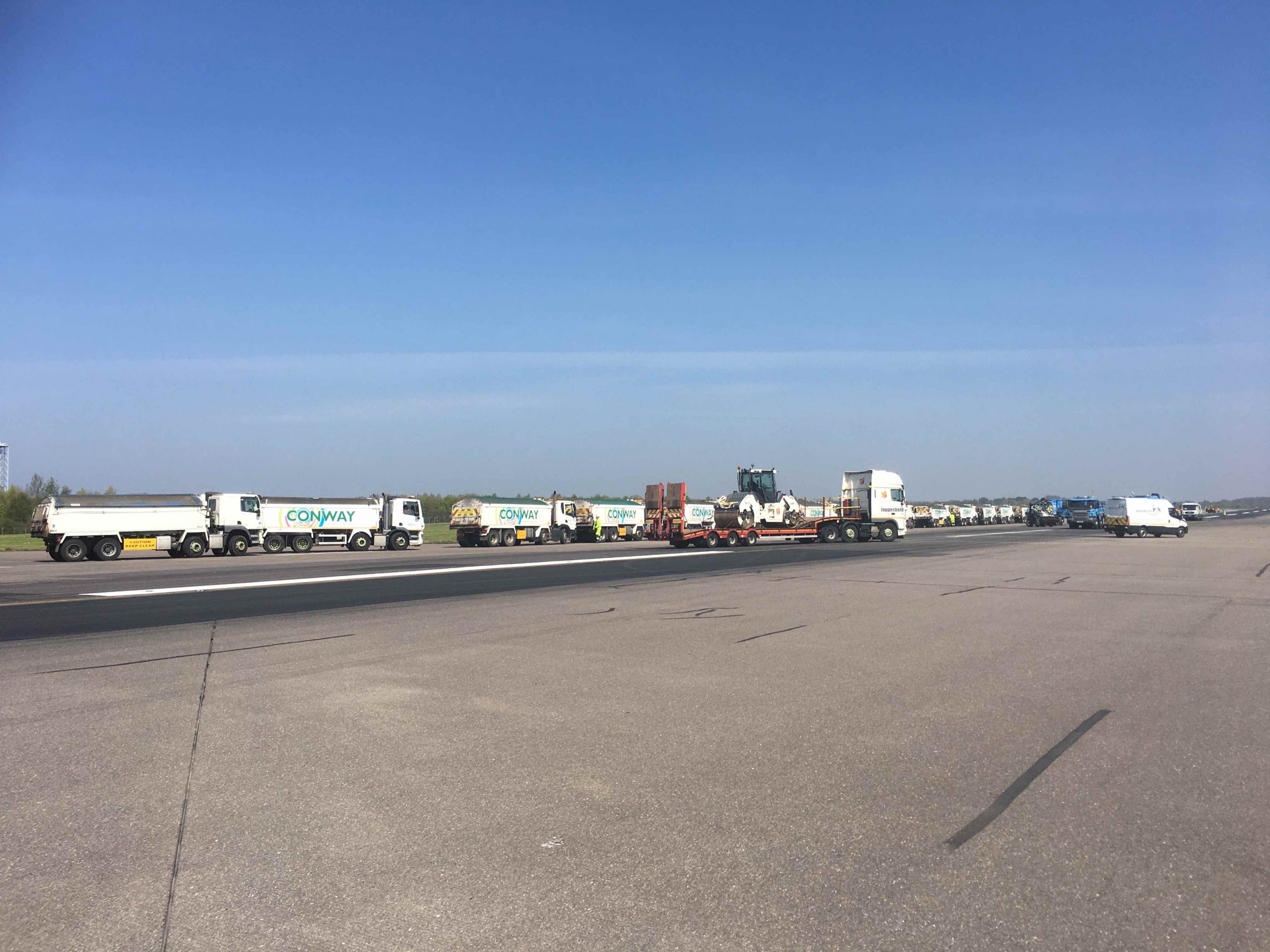 Runway works at Stansted as trucks replace take-offs