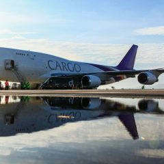 Florianópolis airport says hello to a B747-400F