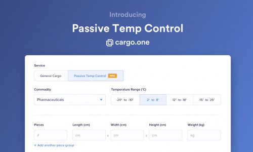 cargo.one adds passive temp control to booking platform