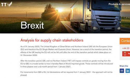 TT Club’s Brexit web resource for the freight industry