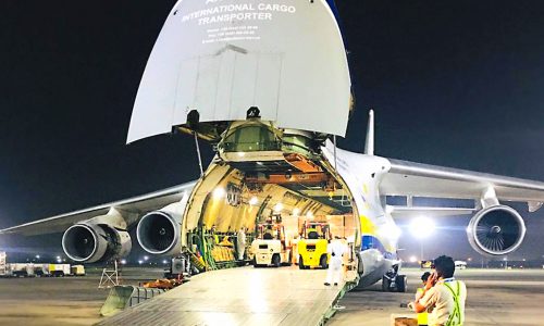 Antonov Airlines transports 70 tonnes of oxygen concentrators from Israel to India