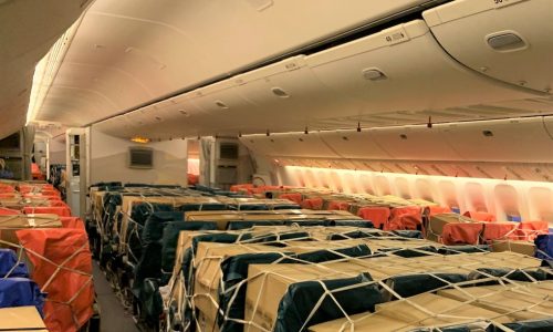 Emirates SkyCargo: one year of urgent cargo on passenger seats and overhead bins*