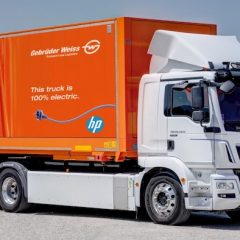 Gebrüder Weiss uses electric truck for HP products in Europe