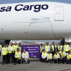 Namaste India: Lufthansa Cargo B777F freighter in Mumbai￼