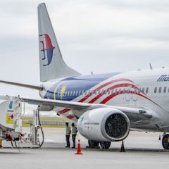 Malaysia Airlines’ first passenger flight with Neste MY Sustainable Aviation Fuel supplied by Petronas￼